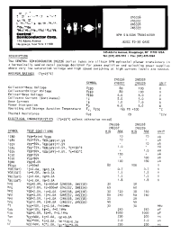 Datasheet 2N5337 manufacturer Central